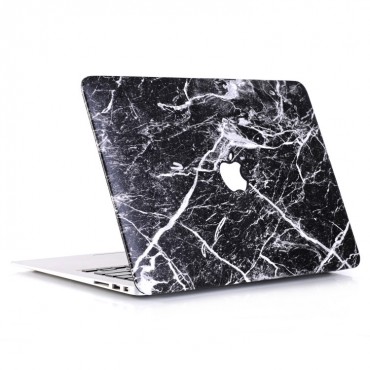 Hülle für MacBook Air 13“ 3rd Gen (A1932) Leather Marble - schwarz