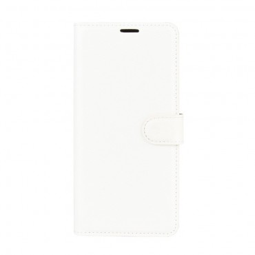 Motorola Moto G8 Power Lite Handytasche "Litchi" - weiß