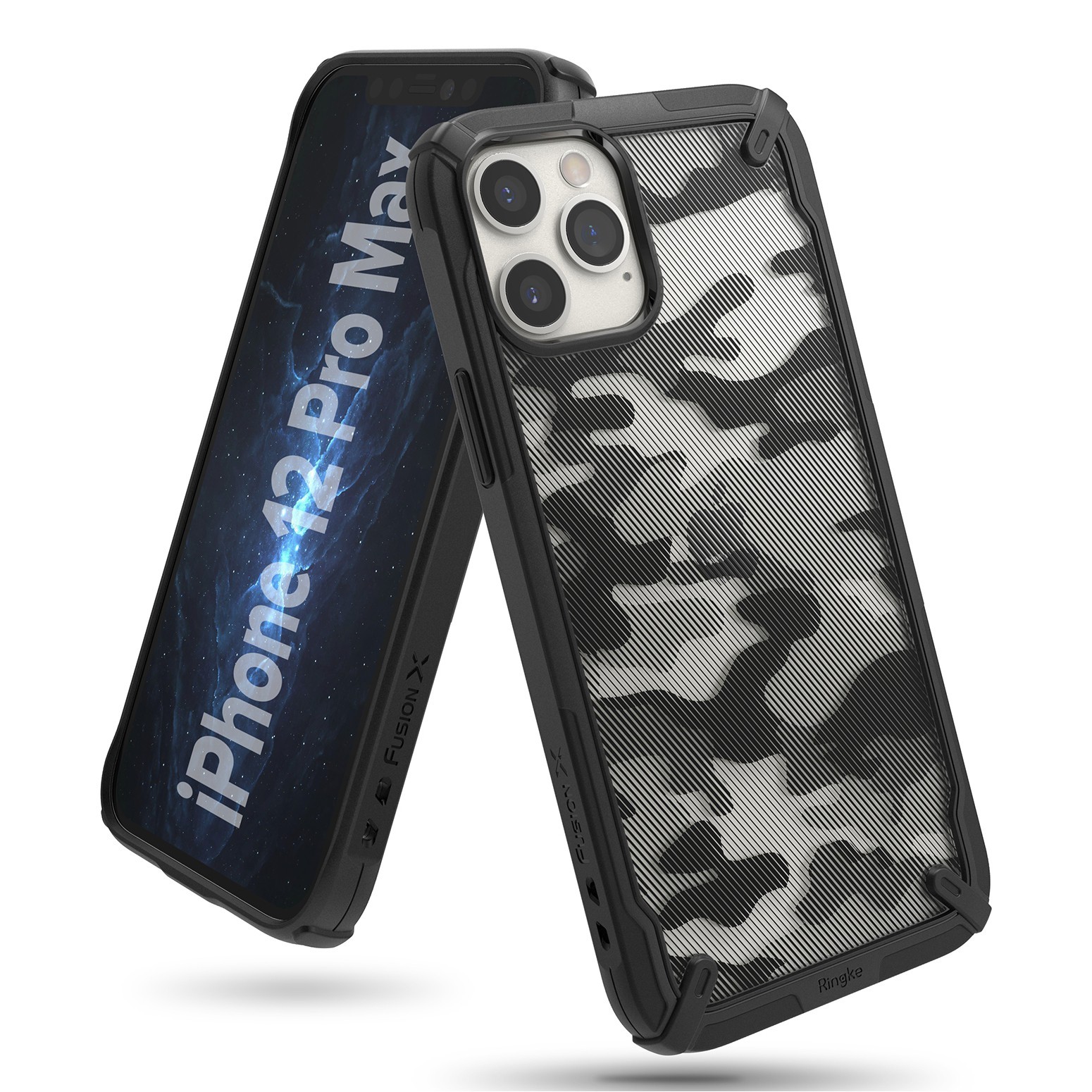 Hülle für iPhone 12 Pro Max Ringke "Fusion X Design" - camo black