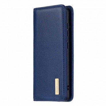 Handytasche für Huawei P40 aus Leder "Wallet Shell" - blau