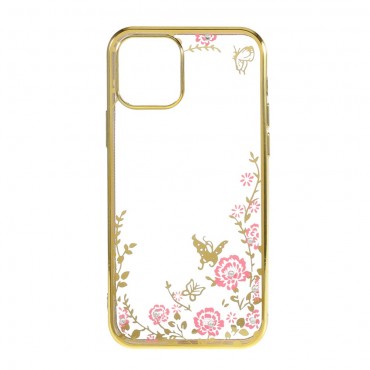 iPhone 12 Pro Max TPU Handyhülle "Rhinestone Butterfly" - goldfarbig
