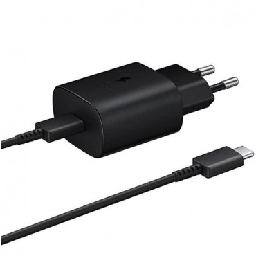 Original Samsung Ladegerät und USB-C Kabel EP-TA800XB 25W - schwarz Original Samsung Ladegerät und USB-C Kabel EP-TA800XB 25W - schwarz