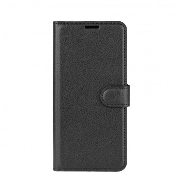 Xiaomi Redmi 9C Handytasche "Litchi" - schwarz