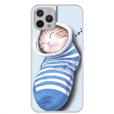 iPhone 12 Pro Max TPU Handyhülle "Sock Kitty"