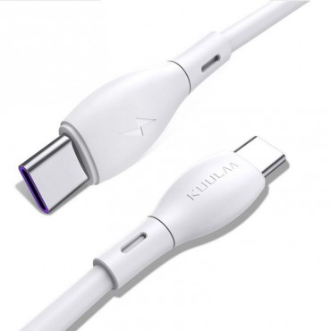 USB-C auf USB-C Kabel "Macaron" aus Silikon mit QC4.0 für schnelles Laden - weiß - 0.5m USB-C auf USB-C Kabel "Macaron" aus Silikon mit QC4.0 für schnelles Laden - weiß - 0.5m