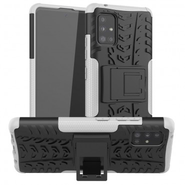 Handyhülle für Samsung Galaxy A51 5G "Tough" - hybrid - weiß