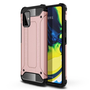 Robuste Handyhülle für Samsung Galaxy A71 5G "Rock" - pink