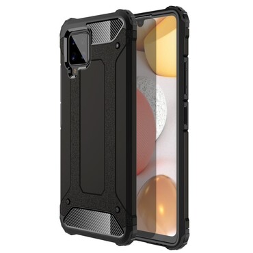 Robuste Handyhülle für Samsung Galaxy A42 5G "Rock" - schwarz