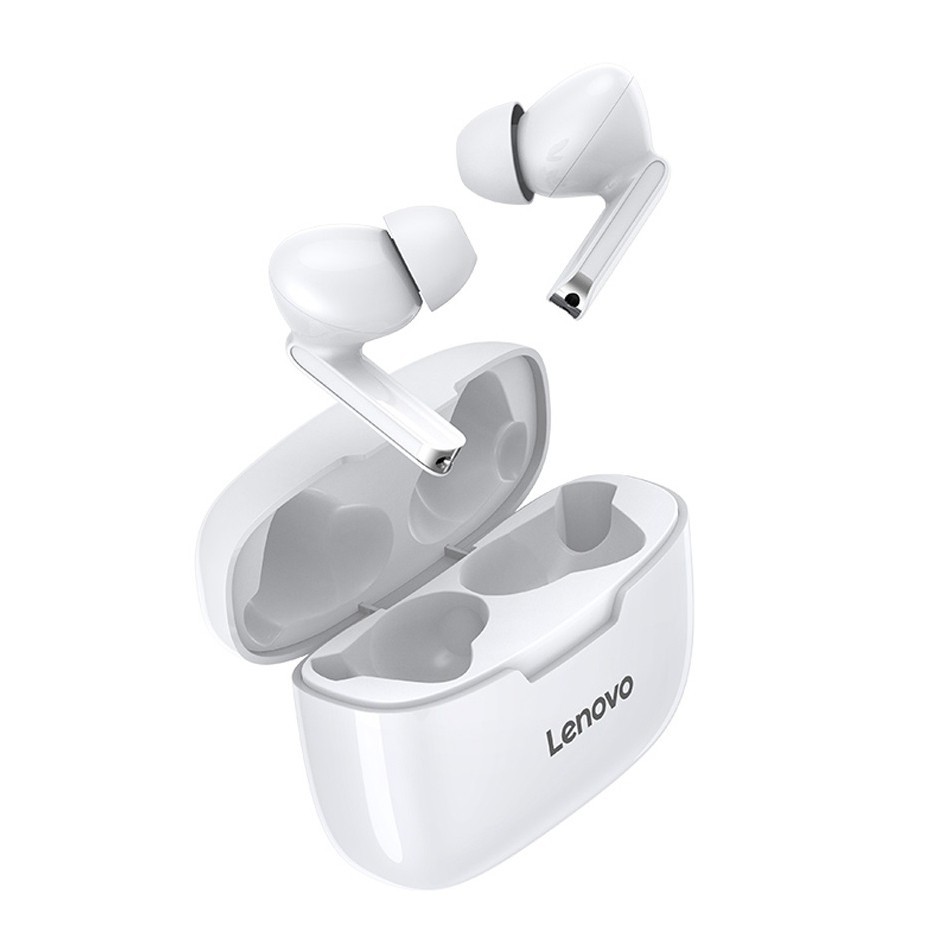 Bluetooth Kopfhörer Lenovo© XT90 mit Ladehülle und Noise Cancelling Technologie - weiß