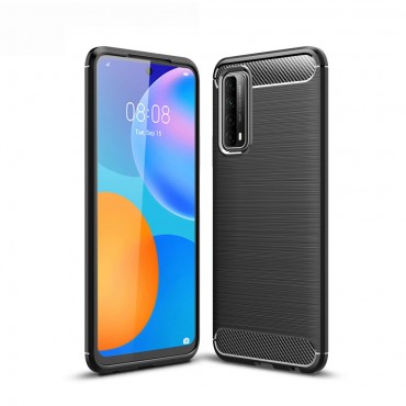 Huawei P Smart 2021 TPU Handyhülle "Brushed Carbon" - schwarz