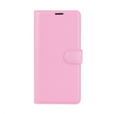 Samsung Galaxy S21 Handytasche "Litchi" - pink