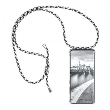 TPU Handyhülle für Samsung Galaxy S20 Plus "Cordy" mit praktischer Handykette - weiß