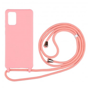 TPU Handyhülle für Samsung Galaxy S20 Plus "Cordy" mit praktischer Handykette - pink