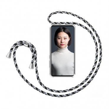 TPU Handyhülle für Huawei P40 Lite "Cordy" mit praktischer Handykette - weiß