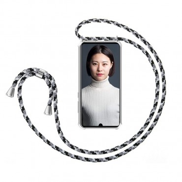 TPU Handyhülle für Huawei P Smart 2021 "Cordy" mit praktischer Handykette - weiß