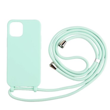 TPU Handyhülle für iPhone 12 Pro Max "Cordy" mit praktischer Handykette - grün