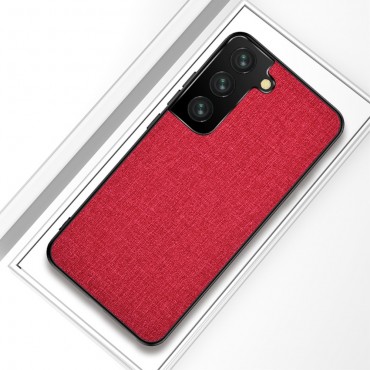 Hybrid TPU Handyhülle für Samsung Galaxy S21 Plus "Cloth" - rot