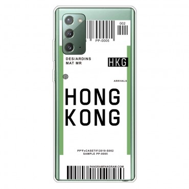 Samsung Galaxy Note 20 TPU Handyhülle "Plane Ticket" - Hong Kong