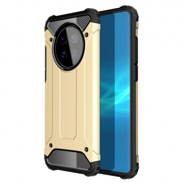 Robuste Handyhülle für Huawei Mate 40 Pro "Rock" - goldfarbig