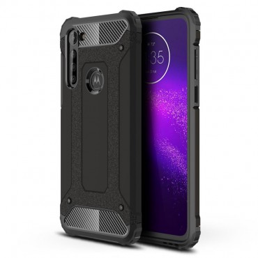 Robuste Handyhülle für Motorola Moto G8 Power "Rock" - schwarz