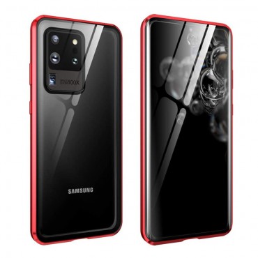 Magnet Full-body Handyhülle für Samsung Galaxy S20 Ultra "Stronghold" - rot