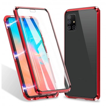 Magnet Full-body Handyhülle für Samsung Galaxy A71 "Stronghold" - rot Magnet Full-body Handyhülle für Samsung Galaxy A71 "Stronghold" - rot