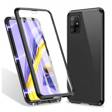 Magnet Full-body Handyhülle für Samsung Galaxy A51 "Stronghold" - schwarz Magnet Full-body Handyhülle für Samsung Galaxy A51 "Stronghold" - schwarz