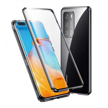 Magnet Full-body Handyhülle für Huawei P40 Pro "Stronghold" - schwarz