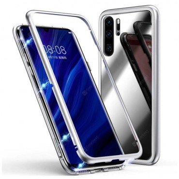 Magnet Full-body Handyhülle für Huawei P30 Pro "Stronghold" - silbern Magnet Full-body Handyhülle für Huawei P30 Pro "Stronghold" - silbern