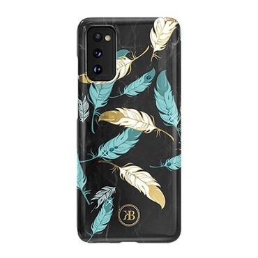 Samsung Galaxy S20 Plus Handyhülle mit leuchtendem Motiv "Spring" - gold feather