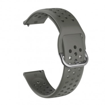 Ersatzarmband für Huawei Watch GT2 42mm "Hollow" aus Silikon - grau