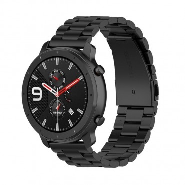 Ersatzarmband für Huawei Watch GT2 42mm aus Edelstahl - schwarz