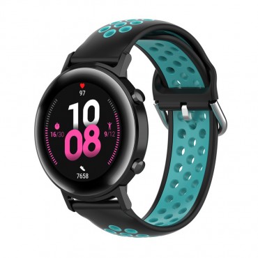 Ersatzarmband für Huawei Watch GT2 42mm "Dots" aus Silikon - grün