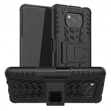 Handyhülle für Xiaomi Poco X3 Pro / Poco X3 NFC "Tough" - hybrid - schwarz