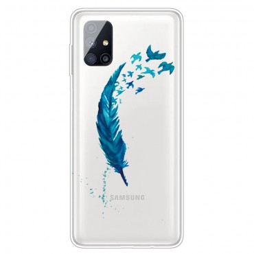 Dünne Handyhülle für Samsung Galaxy M51 "Blue Feather"