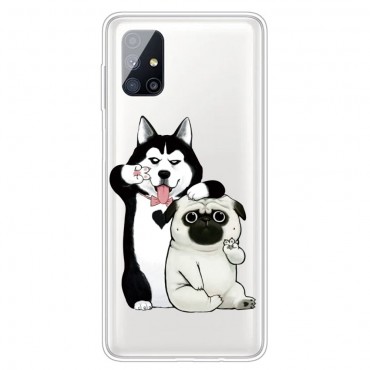 TPU Handyhülle für Samsung Galaxy M51 "Dog Bros" - dünne