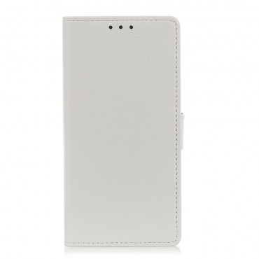 Samsung Galaxy M51 Handytasche "Litchi" - weiß