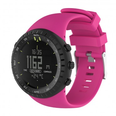 Ersatzarmband für Suunto Core "Smooth" aus Silikon mit Werkzeug für Uhrenarmband-Wechsel - pink