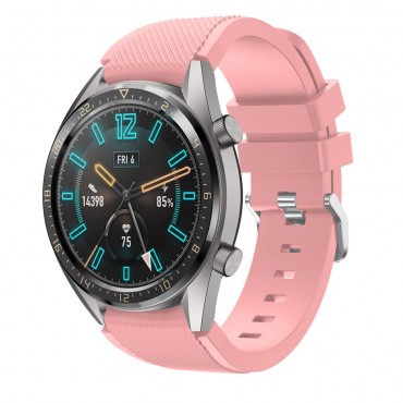 Ersatzarmband "The Grip" für Garmin Vivoactive 4 / Samsung Galaxy Watch 46mm / Watch 3 45mm / Huawei Watch GT / GT2 46mm / GT 2e / Huami Amazfit Stratos aus Silikon - pink