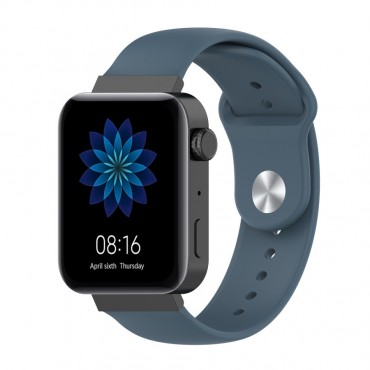 Ersatzarmband für Huawei Talkband B5 "Silver Dot" aus Silikon - blau