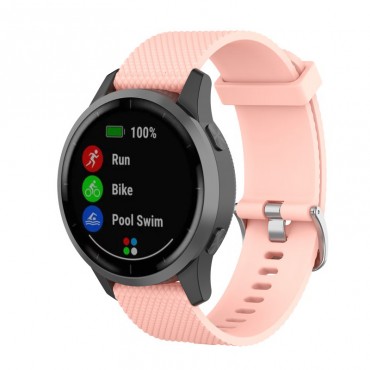 Ersatzarmband aus Silikon "Lizard" für Garmin Vivoactive 4 / Samsung Galaxy Watch 46mm / Watch 3 45mm / Huawei Watch GT / GT 2e / GT 2 46mm - pink