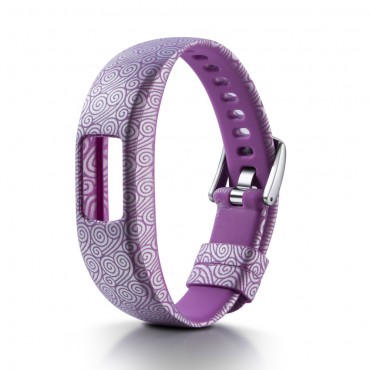 Ersatzarmband für Garmin Vivofit 4 "Clouds" aus Silikon - violett