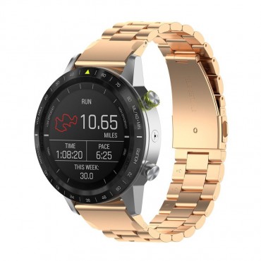 Ersatzarmband für Garmin Approach S60 / Forerunner 945 "Glamour" aus Edelstahl - mit Werkzeug für Uhrenarmband-Wechsel - rose gold