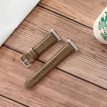 Ersatzarmband für Oppo Watch 46mm "Leatherman" aus Kunstleder - braun