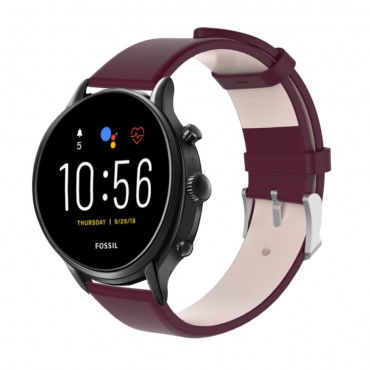 Ersatzarmband für Fossil Gen 5 "Artificial" aus Kunstleder - Magenta