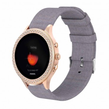 Ersatzarmband für Fossil Gen 4 "Elastic" aus Nylon - grau