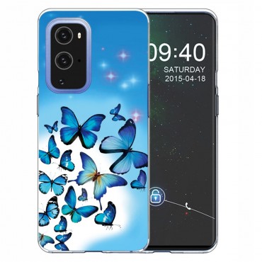 OnePlus 9 Pro TPU Handyhülle "Blue Butterflies"