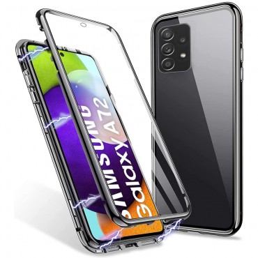 Magnet Full-body Handyhülle für Samsung Galaxy A72 / Galaxy A72 5G "Stronghold" - schwarz Magnet Full-body Handyhülle für Samsung Galaxy A72 / Galaxy A72 5G "Stronghold" - schwarz