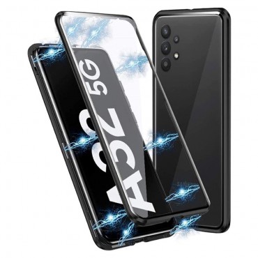 Magnet Full-body Handyhülle für Samsung Galaxy A32 5G "Stronghold" - schwarz Magnet Full-body Handyhülle für Samsung Galaxy A32 5G "Stronghold" - schwarz