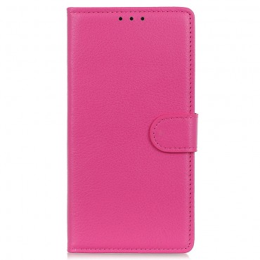 iPhone 13 Pro Max Handytasche "Litchi" - pink